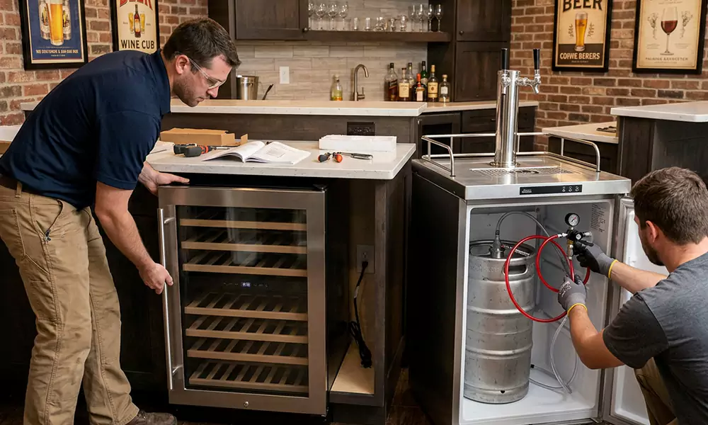 Wine Cooler and Kegerator Installation in Cornelius, NC